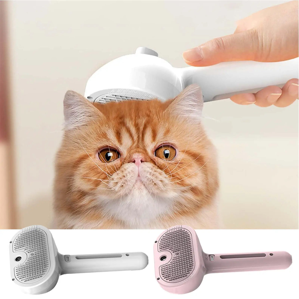 Jecuv 3-in-1 Self-Cleaning Pet Brush
