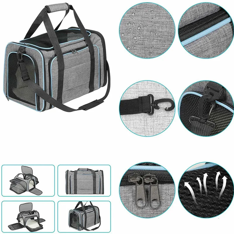 Jecuv Expandable Cat Travel Bag
