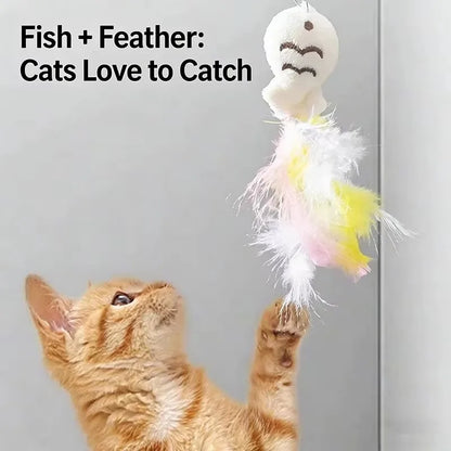 Jecuv Auto-Rotating Cat Wand Toy