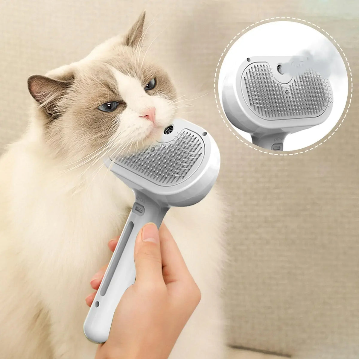 Jecuv 3-in-1 Self-Cleaning Pet Brush